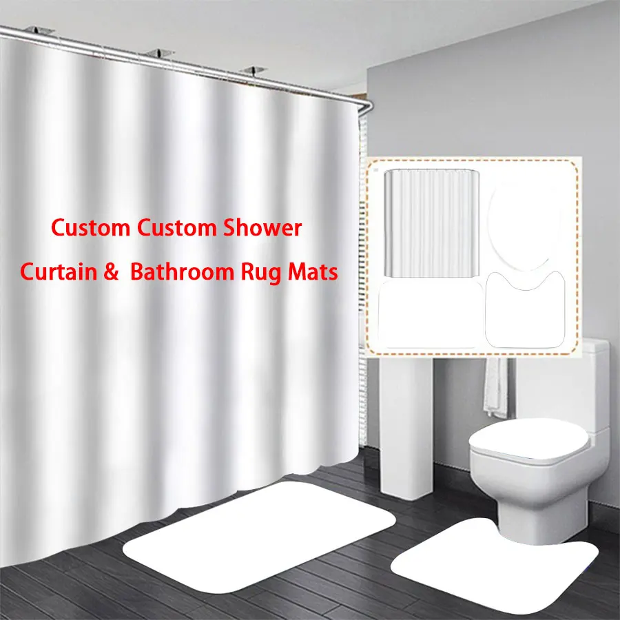 Shower Curtain Bedding Photo Waterproof Bathroom Curtain Odor Free Polyester Decorative Bathroom with Hooks