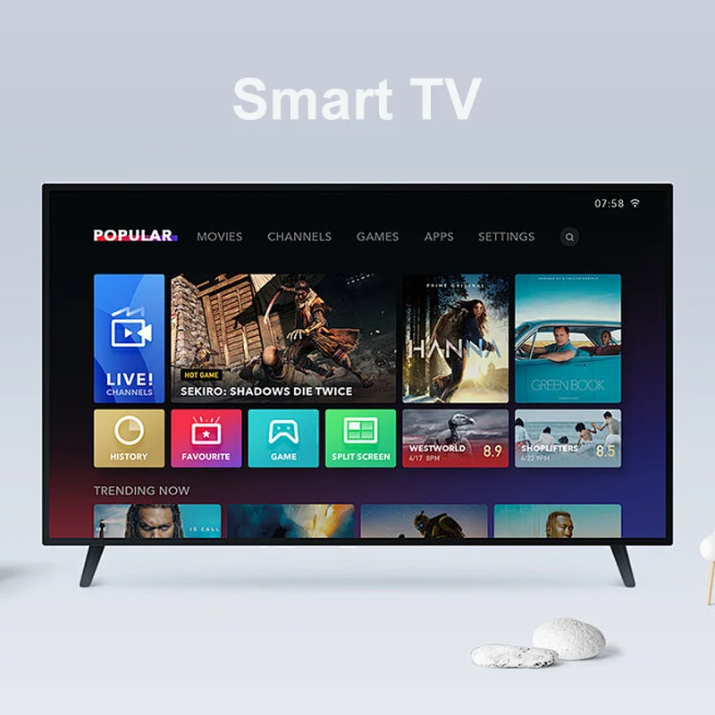 85 Inch Big Screen Television Smart Android TV with LED Backlight Flat Screen for Hotels 4K HD Definition TV
