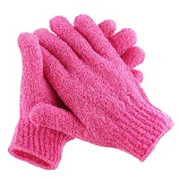 1pair Foam Rubbing Mud Peeling Exfoliating Five-Finger Bath Gloves Shower Scrub Cleaning Body Massage Glove Bath Accessories 2