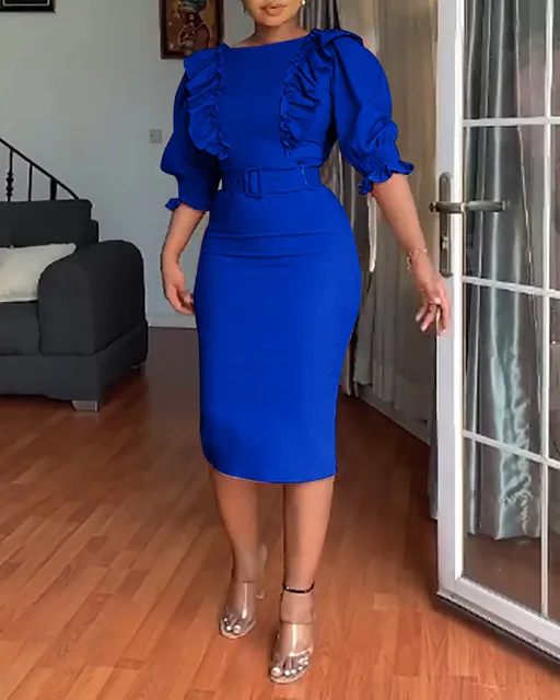 Ol Office Lady Pencil Dress 2022 Summer 
