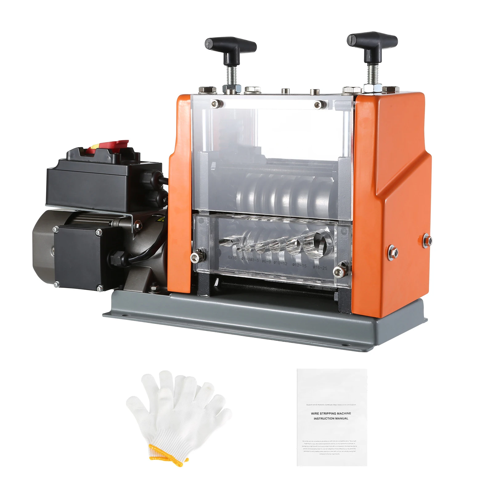 SucceBuy – Machine à dénuder les fils électriques 60W, profondeur de dénudage Visible de 1.5 à 25mm, 6 ronds + 1 canaux plats pour le recyclage des déchets de cuivre