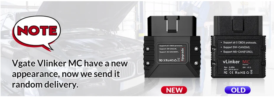 OBDIICAT-VLinker MC/MC+ ELM327 Bluetooth 3.0/4.0 OBD2 ELM 327 WiFi Car Diagnostic for iOS Android Scanner Auto Tool