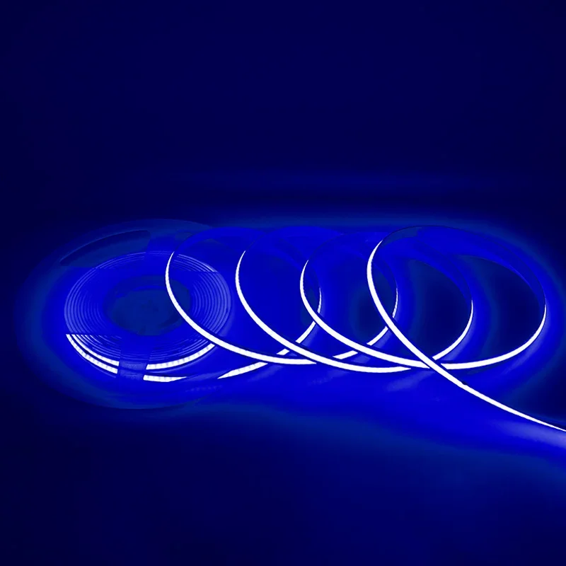 סטריפ COB במתח 5V 12V 24V עם 320 לדים למטר רוחב 8MM לבן/ורוד/אדום/צהוב/כחול קרח/ירוק תאורת רקע לטלוויזיה
