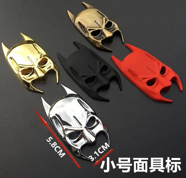 3D Metal Batman Logo Emblem Badge - Dark Knight Mask Car Motorcycle Decal Sticker