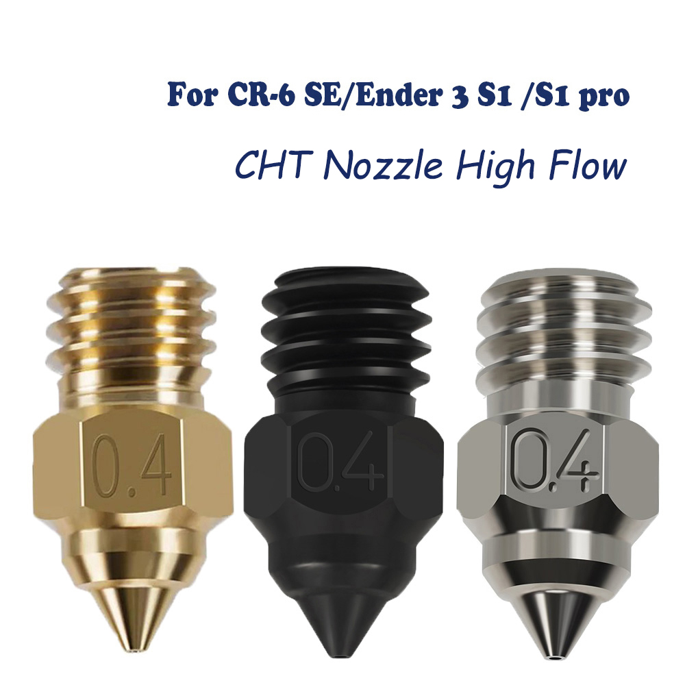 MK8 Nozzle CHT CR-6 SE Hard Steel Brass Copper Plated Nozzles 3D Printer Parts for CR6 SE CR5 PRO Ender 3 S1 pro CR10 V2 Ender5