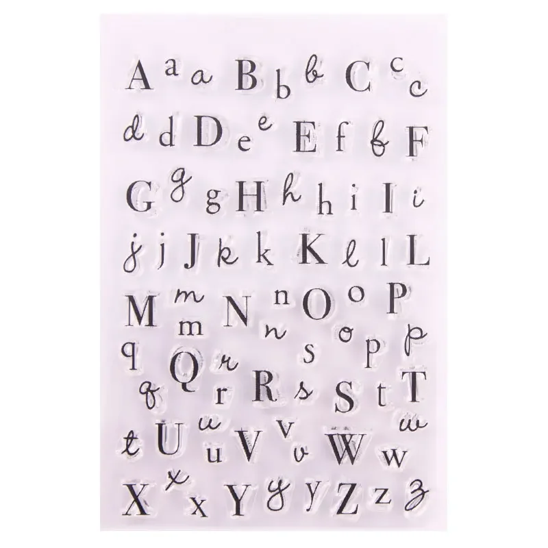 Letters Clear Stamp Transparent Silicone DIY Stamp Seal Sheet for Scrapbooking Making Album Photo Handmade Decoration clear stamps,clear rubber stamps