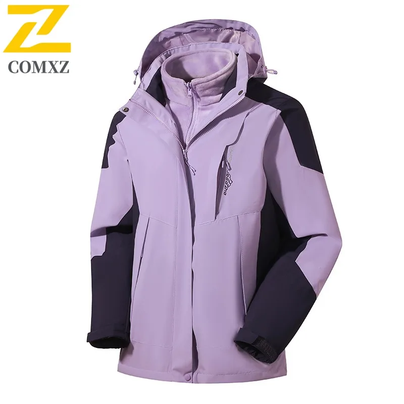 COMXZ Hooded Fashion 2025 Jacket for Men Outdoor Hike Thick Warm Parka All-Purpose Everyday Use Cozy Winter Windbreaker
