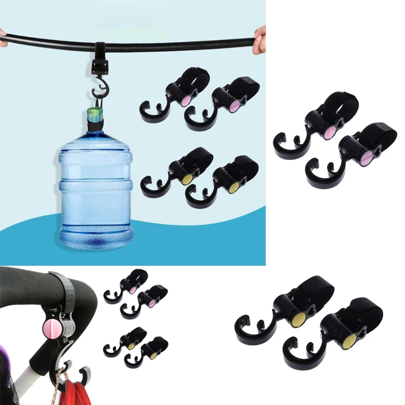 2 Pcs/Set Baby Stroller Hook Shopping Bag Storage Hanging Hanger Cart Carriage Multi-functional Outdoor