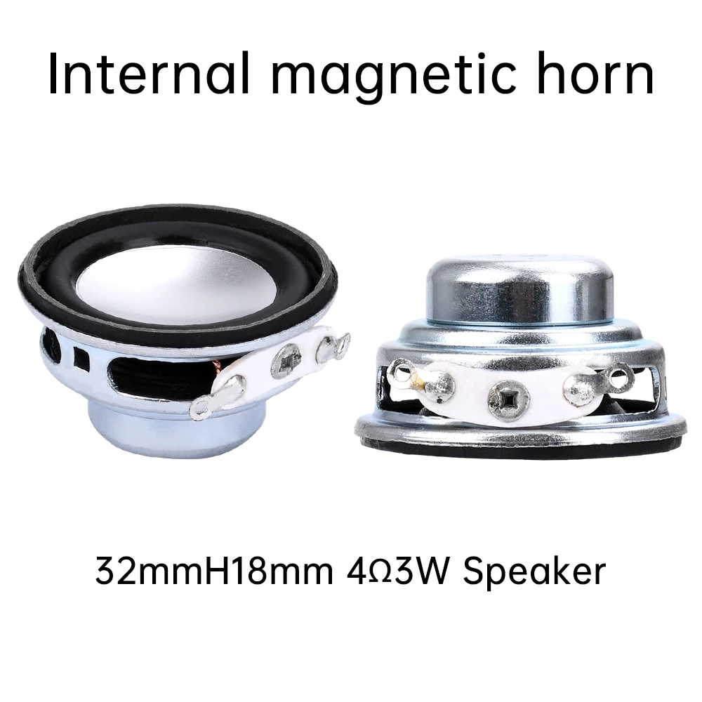 Audio Module Kit 32mm Inner Magnetic Subwoofer Small Speaker Mini Audio Speakers Portable Sound Speakers Audio Woofer Home TheaterLoudspeaker
