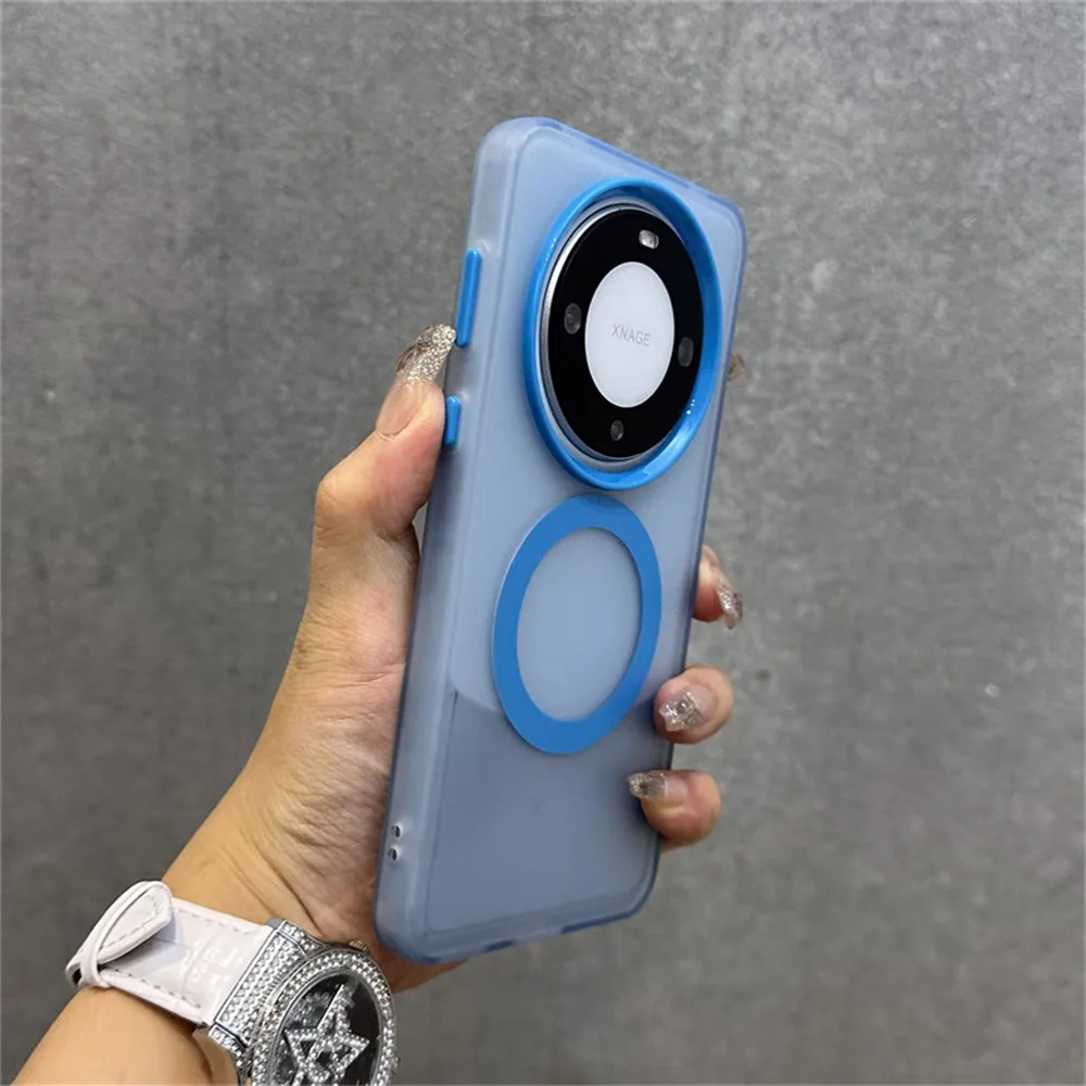 Matte Clear Candy Color Magnetic Shockproof Case