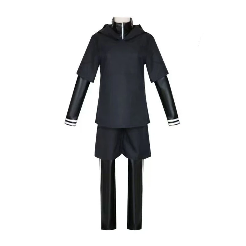 Tokyo Ghoul Kaneki Ken Hoodie Ghoul Mask Wig Cosplay Costume