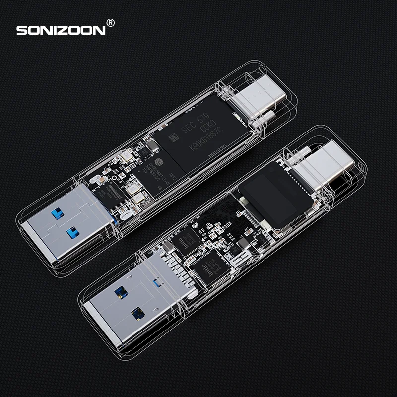 Sonizoon Criptografia de Impressão Digital Portátil Ssd512 256 Função Proteção Gbwrite Estado Sólido Usb Flash Drive Tpyec Pendrive Usb3.2 - Imagem 2