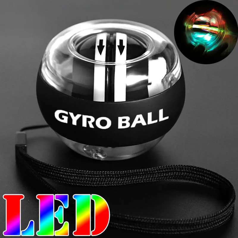 LED Automatic Light-emitting Gyro Wrist Force Handball Automatic Start Vibrating balls Powerball Gyroscope Gyroball Ball Power