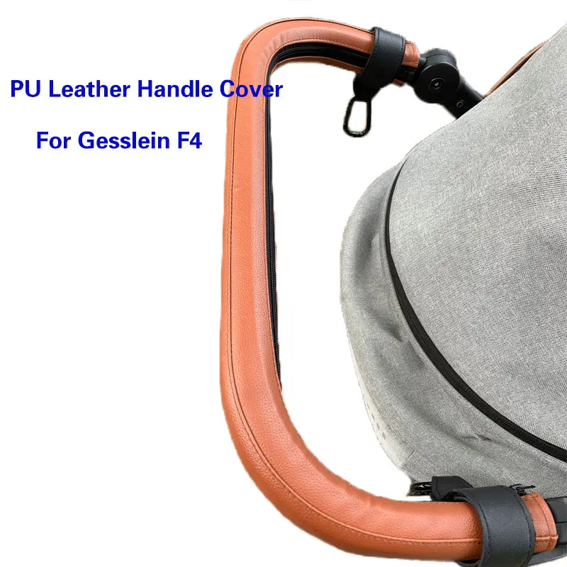 New Leather Handle Cover Compatible Gesslein F4 Stroller Pram Bar Sleeve Case Armrest Cover Stroller Accessories