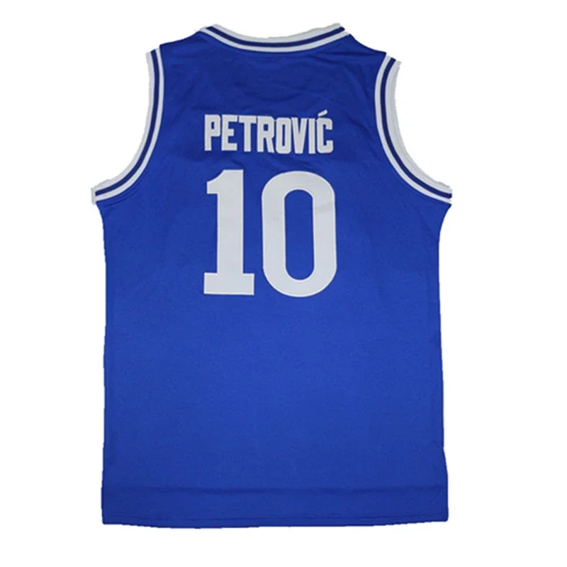 Basketball jerseys CIBONA 10 PETROVIC Embroidery Sewing Outdoor Sportswear Hip-hop Culture Movie