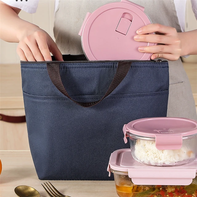 Large Capacity Oxford Cloth Insulation Lunch Bags Thermal Food Container  Picnic Travel Portable Waterproof Women Cooler Tote Bag - AliExpress
