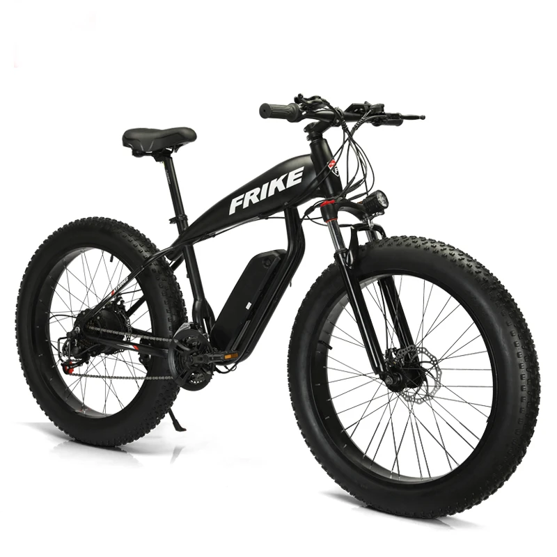 Factory Hot Sale FRIKE 36V48V Bicicleta Electrica Para Adultos 26*4.0 Fat Tire Electric Bike E Bike Bici Elettrica 350w