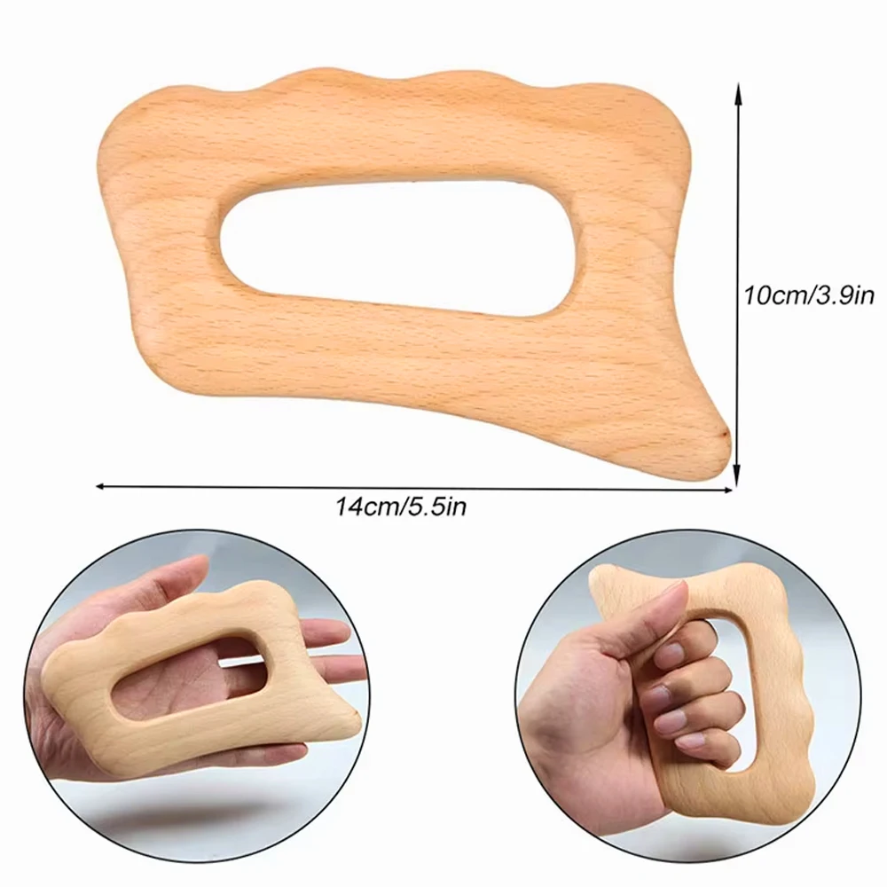 Body Sculptor Lymphatic Drainage Massager Scraping Tools Wood Gua Sha Massage to Help Face & Body Circulation Skin Care Tools