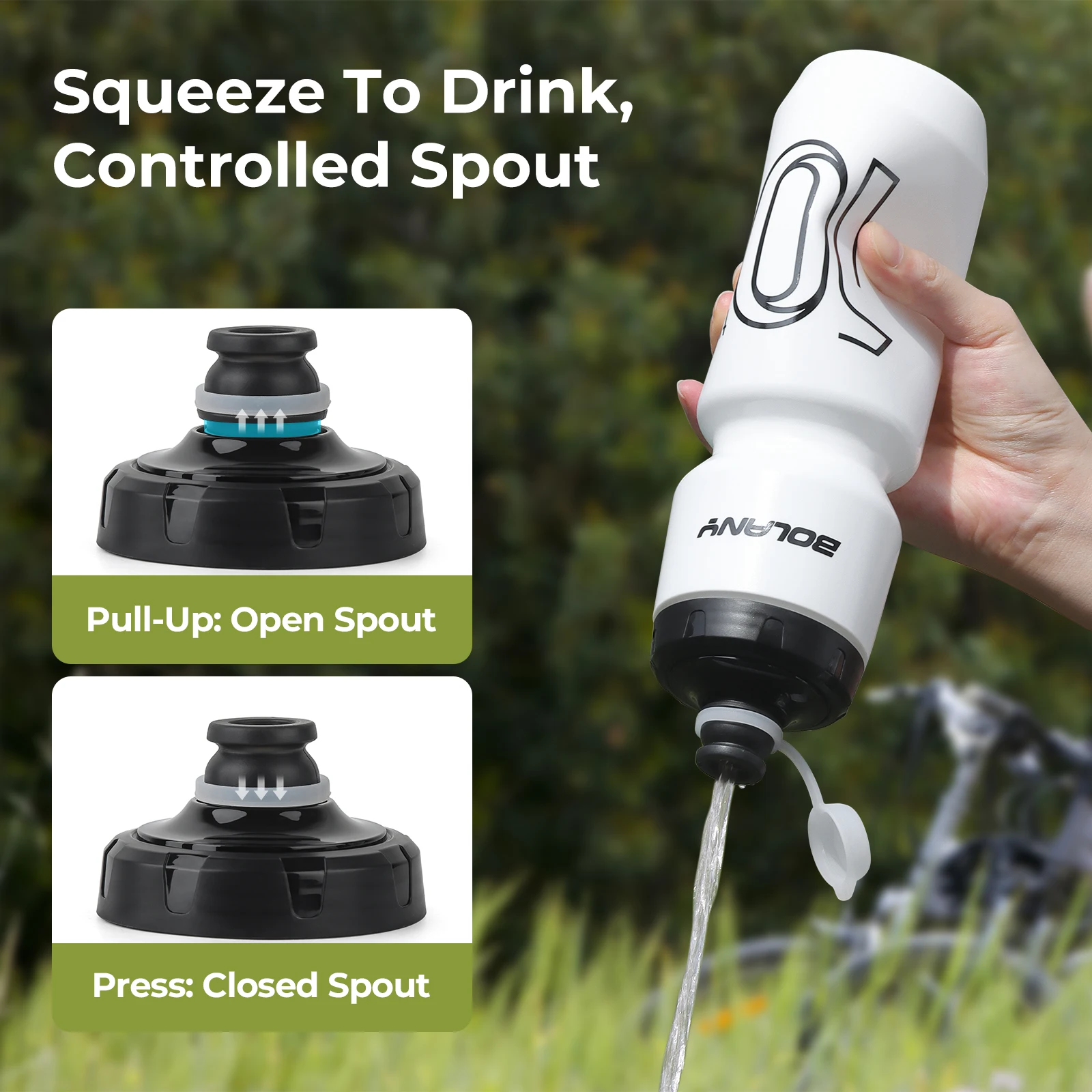 Bicycle water bottle water bottle sports bottle 750ML Large Capacity Bicycle Water Bottle PP5 Water Leak-Proof Cycling Outdoor Sports Squeeze Out Bottle Fitness