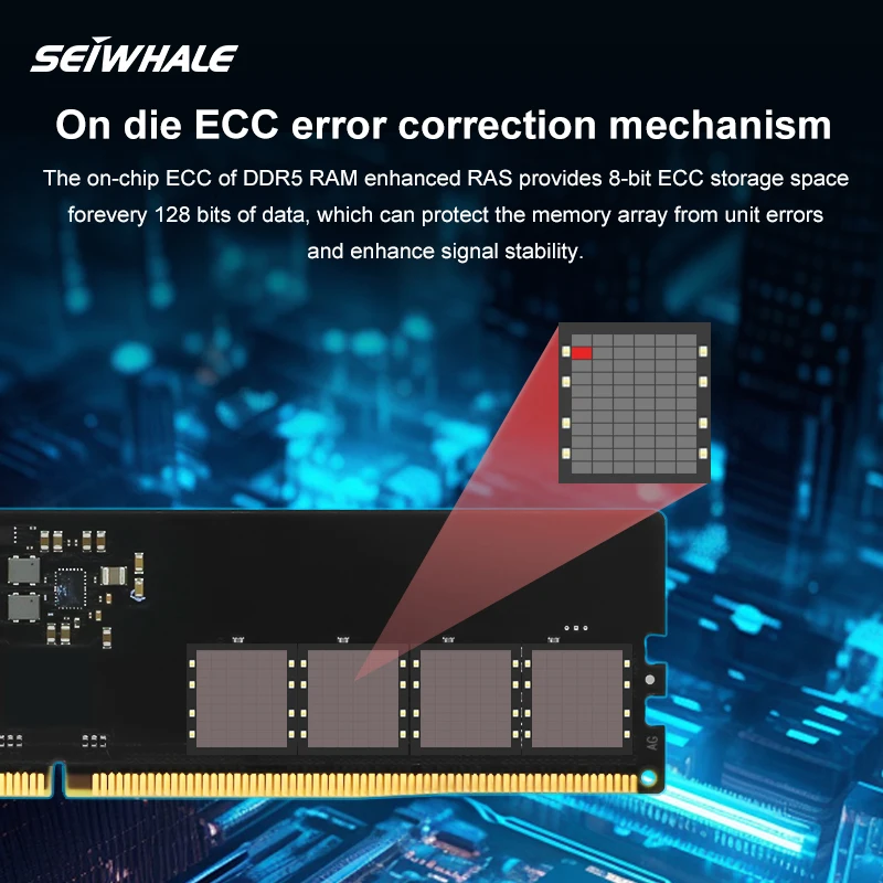 SEIWHALE RGB DDR5 16GB 6000MHz 16GBX2 Desktop Memoria Ram