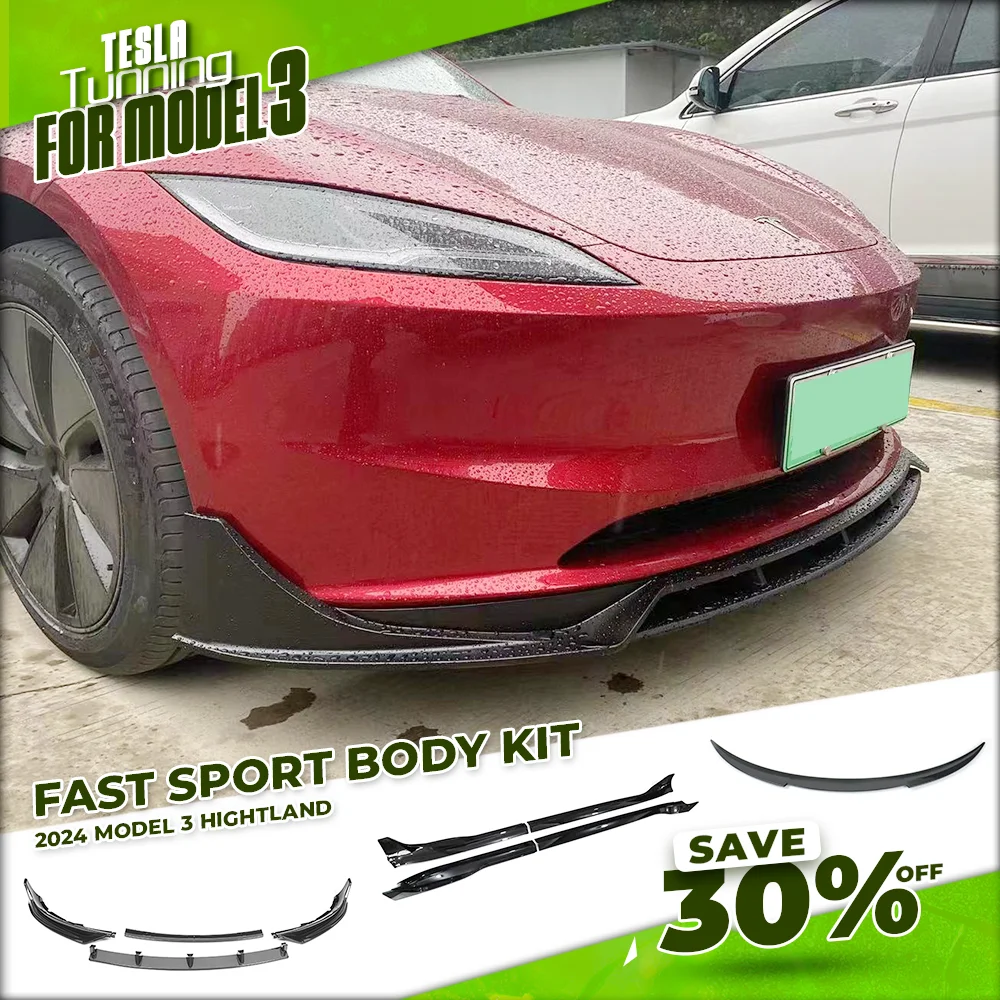 Tesla New Model 3 Highland 2024 Fast Aero Body Kit Bumper Lip Rear