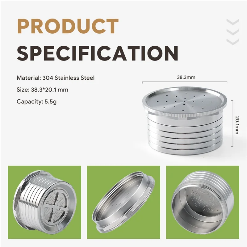 For Essse Espresso Caffe-S.12 Machine Stianless Steel Reusable Coffee Capsule Espresso Coffee Filter Pods#ABGP