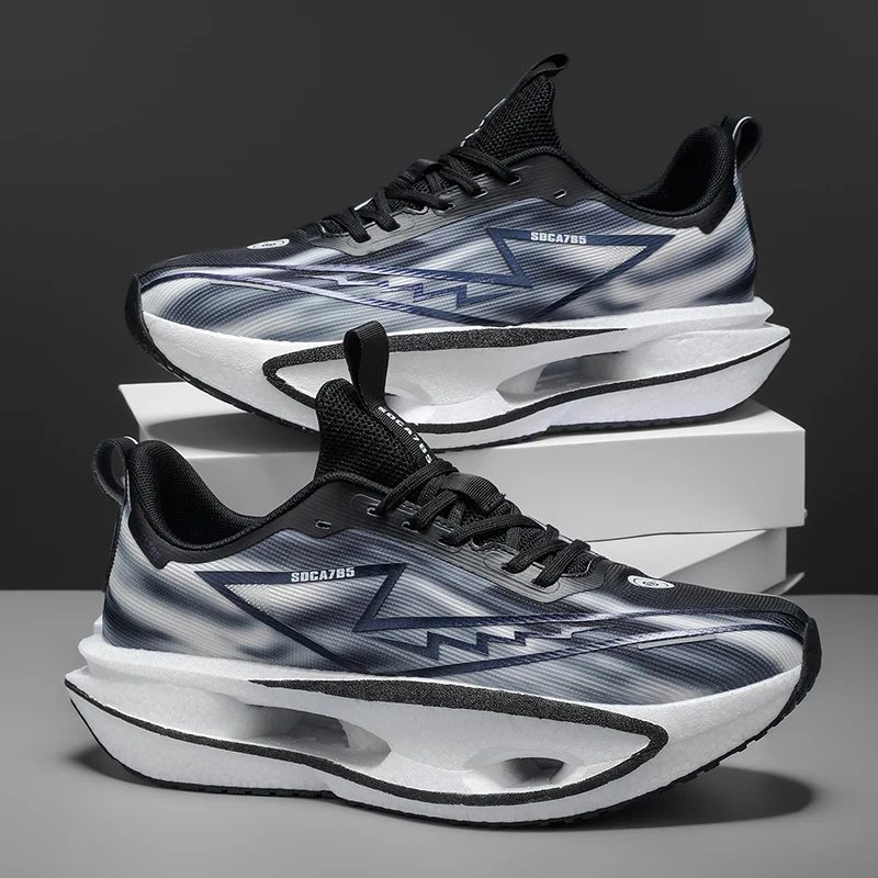 Men's Road Running Shoes, Breathable Casual Sneakers for Couples - Lightweight Non-Slip Sneakers Suitable for Running, Walking, and Training, Couple Style Large Size Sneakers, Spring and Summer Vacation Gift