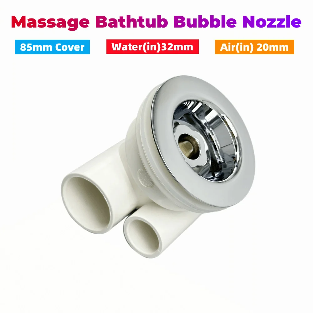 Φ80mm Cover 32mm Water in Jet Nozzle Chromed Cap PVC Body Massage