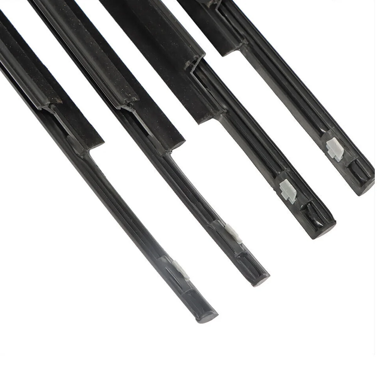 4PCS Car Outer Windows Rubber Weatherstrip Waterproof Pressure Strip Sealing Belt Moulding Trim For Toyota Sequoia 2008 -