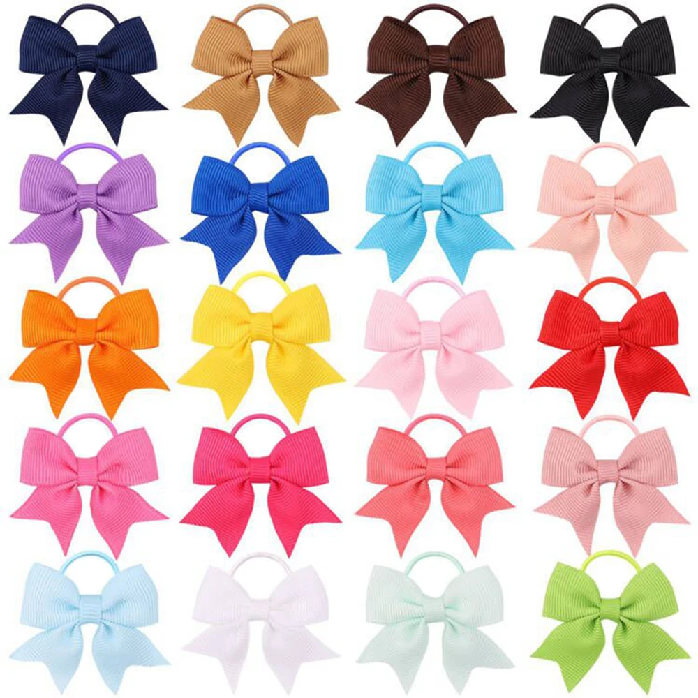 20Pcs/Set Cute Elastic Hair Bands For Girls Baby Lovely Rubber Bands Ponytail Holder Hair Tie Children Kids Hair Accessories bows hair clips artificial butterfly hairpins lovely sequin hairgrips for baby girls kids headwear children s hair accessories