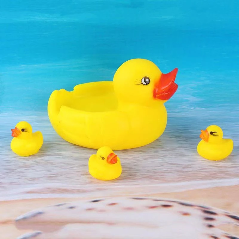 Mini cute Yellow Duck bath toy, children's pool water toy, birthday gift, waterproof windup toy 2