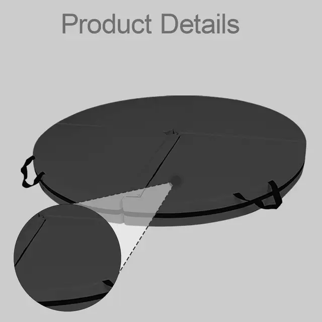 Folding Pole Dance Mat Floor Protection Round Dancing Floor Cushion Equipment Workout Mat for Pilates Outdoor Studio Fitness 5