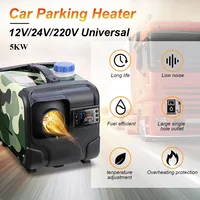Chauffage d'air Diesel pour voiture, 12V, 24V, 5000W, coque en aluminium, chauffage de stationnement, sans fil, télécommande LCD, préchauffeur de moteur 2
