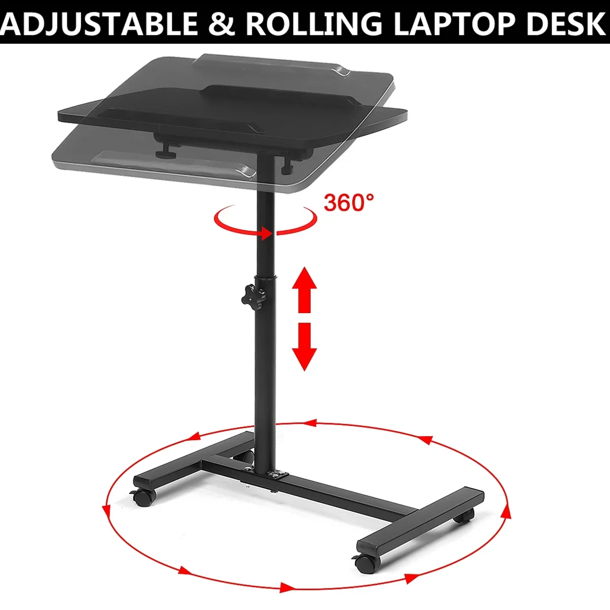 Removable Adjustable Laptop Desk Foldable Computer Table Rotate Laptop Table Notebook Stand Bedside Sofa Bed Lazy