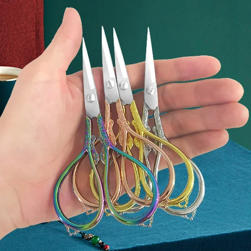 Tailor Scissors Stainless Steel Tailor's Scissors Cross Stitch Antique Vintage Scissor Thread Embroidery Scissor For Handicraft Household Sewing
