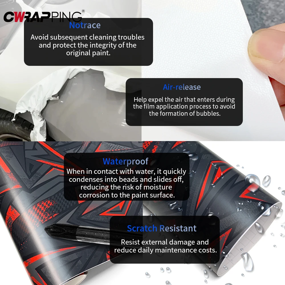 Pellicola Adesiva Mimetica per Moto e Auto, Vinile Impermeabile per Decorazione Veicoli - immagine 3