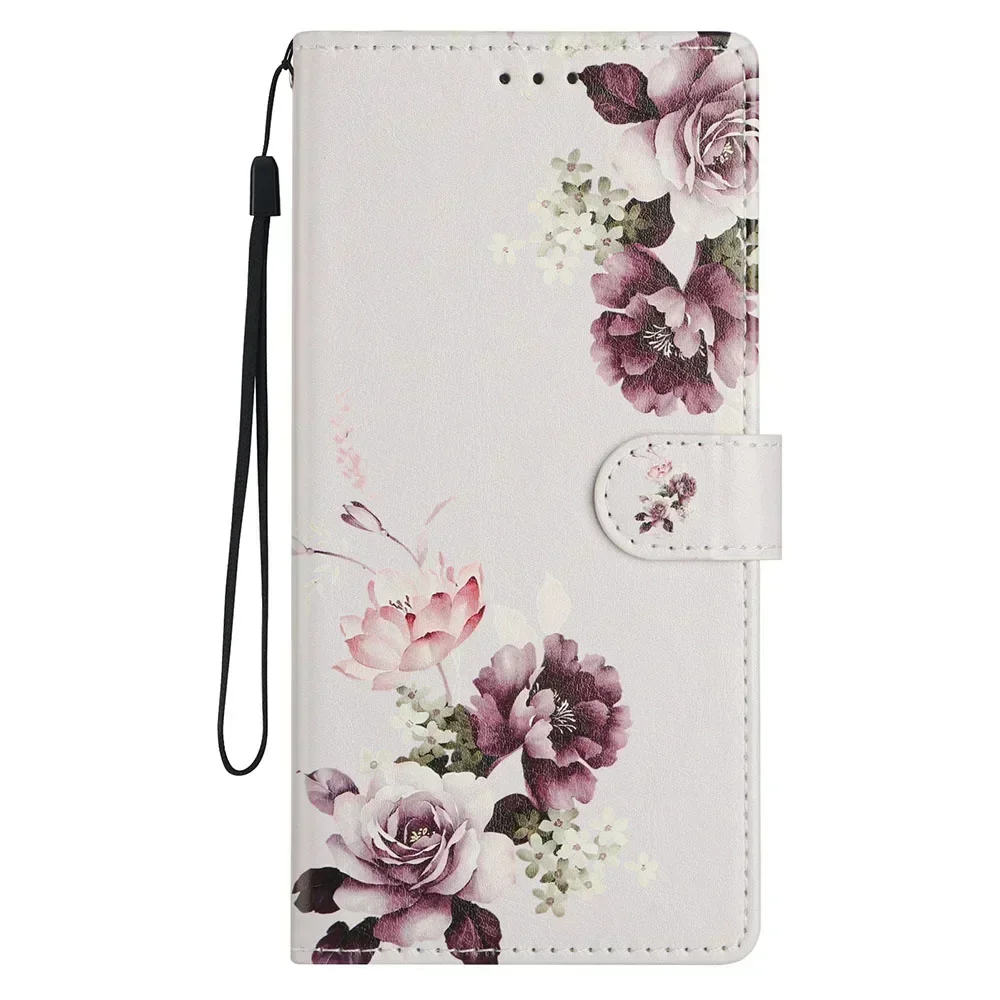 Magnetic Leather Wallet Flip Case with Colorful Design - Protective Cover s
