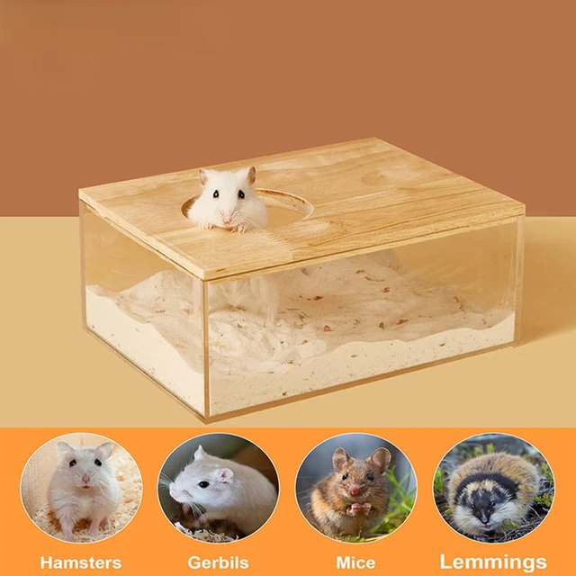 Provide a convenient dust bath for small animals with the Hamster Bathroom House Sandbox