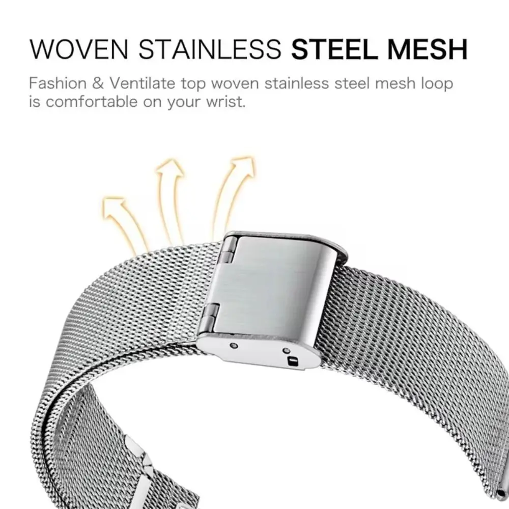 Mesh Milanese Loop Metal Replacement Smartwatch Strap