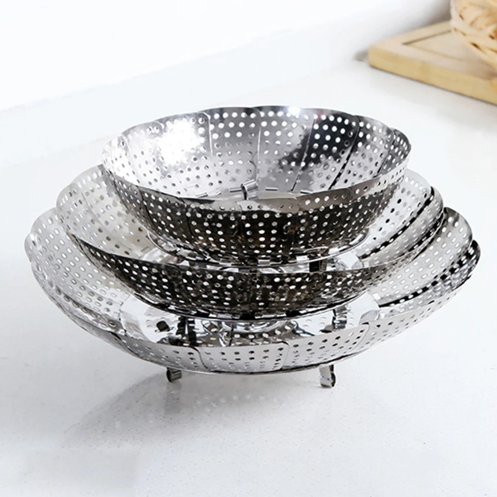 Stainless Steel Folding Steamer Rack Versatile Universal Steamer Tray Household Tray And Rack 1PC steamer rack