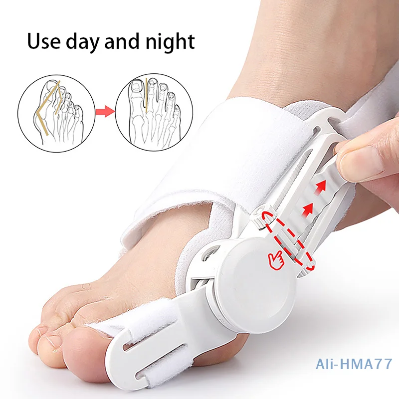 

Ортопедическое устройство для большого пальца ноги, разделитель большого пальца ноги, корректор бурсита с противоскользящим ремешком на пятке, регулируемый ортопедический ремень