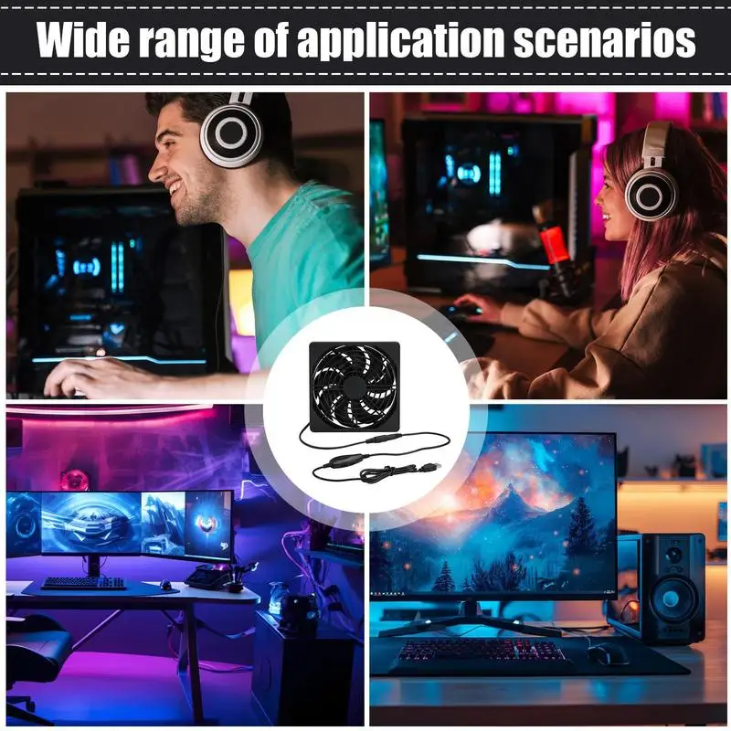USB Computer Fan Powerful External PC Cooling Fan USB Powered Fan Multipurpose Portable Cooling Fan USB Blower Fan For Computer