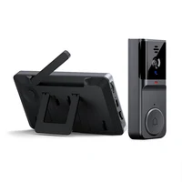 Wireless Video Doorbell with 4.3'' IPS Screen 2-Way Audio 2.4GHz Visual Intercom Doorbell Camera Recording Bell with Antenna - Image 2
