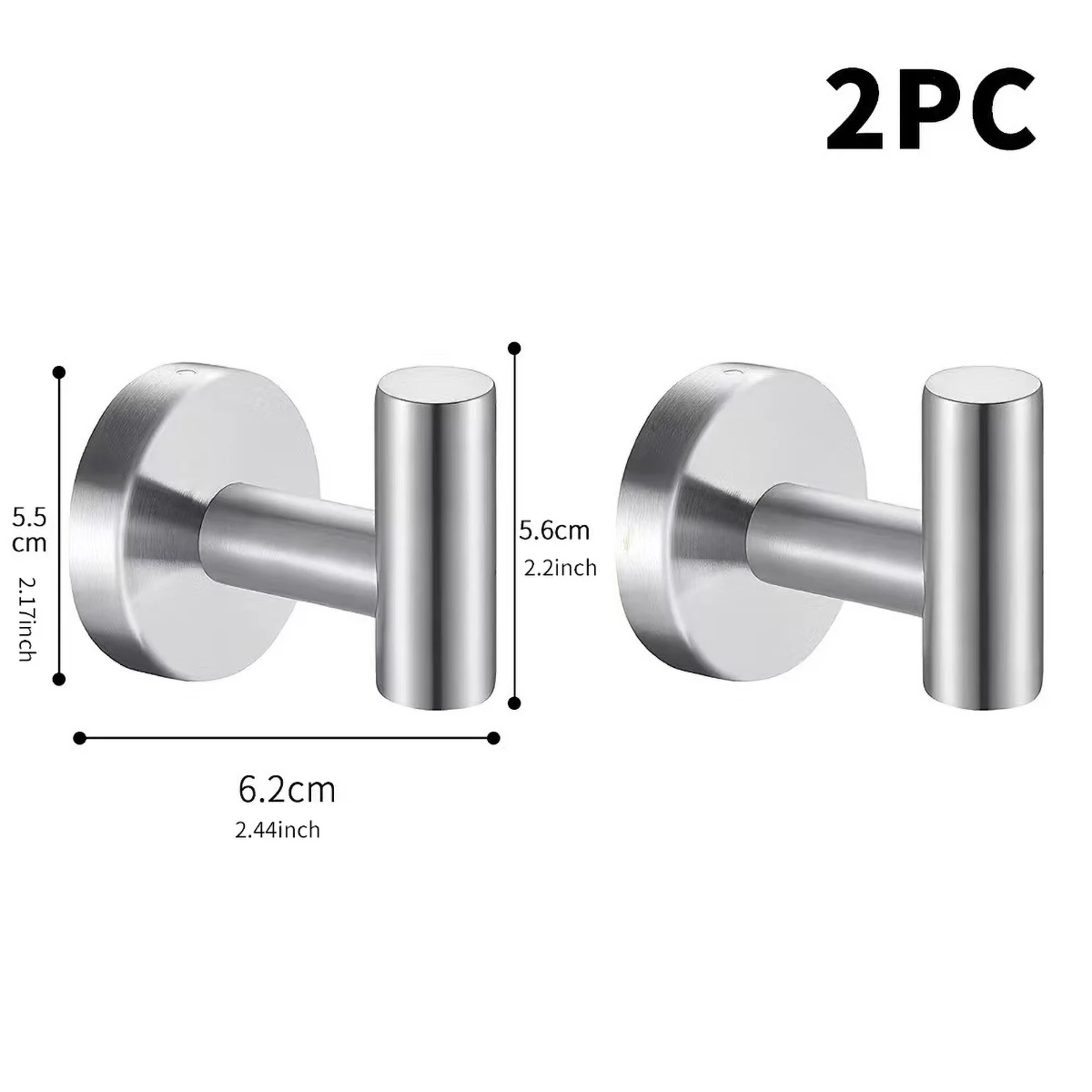Bath Towel Hooks SUS 304 Stainless Steel Storage Holder Hook Heavy Duty Coat Hanger Bathroom Livingroom Wall Mounted Wall Hook towel hooks