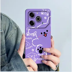 Cute Panda Flower Silicone Back Cover Phone Case - Cartoon Shell Protective Casing for Tecno Pova 6 Pro (ZI - TYZI0306)