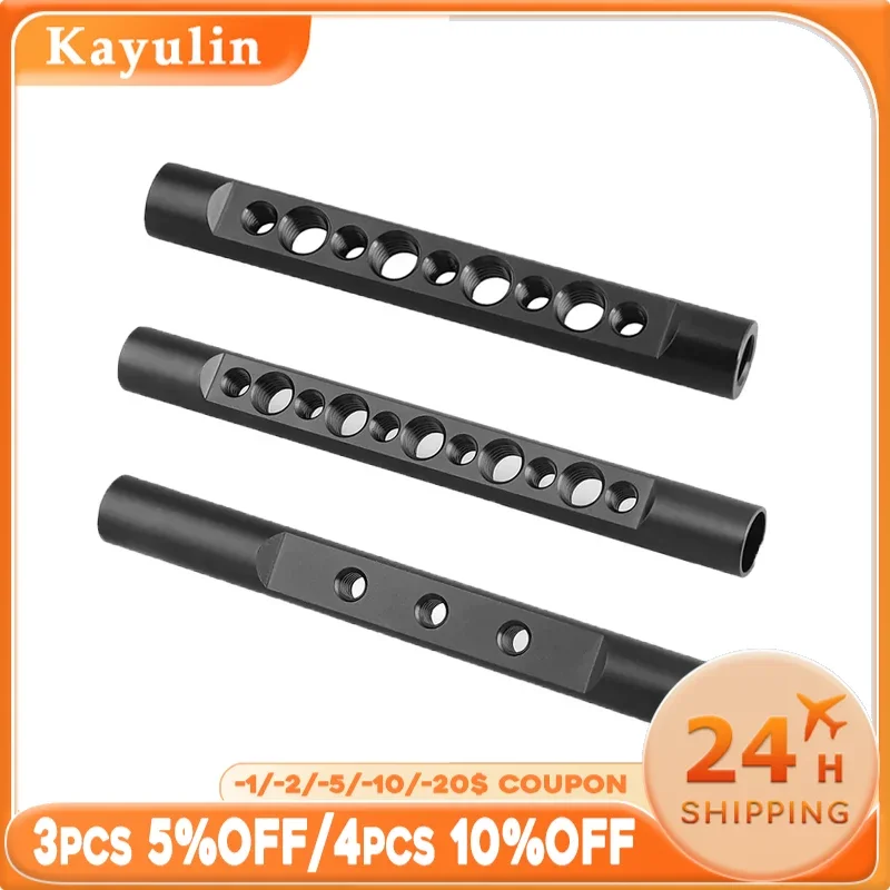15mm Aluminum Cheese Rods Multiple Lengths with Internal 3/8" Mounting Points On Either End