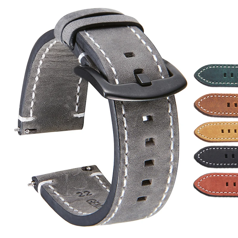 Genuine Leather Watchbands 18mm 20mm 22mm 24mm Quick Release Watchband