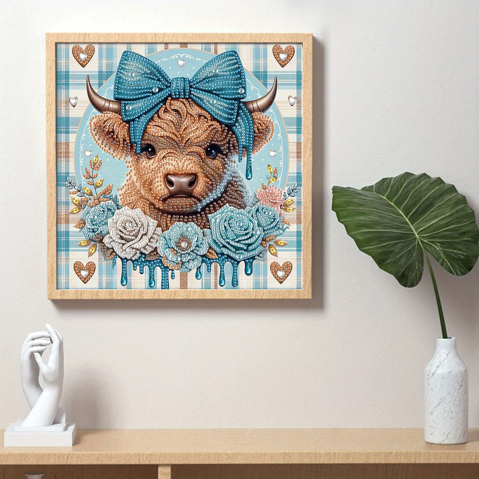 Diamond Painting Diamond Art Painting Kit Diamond Painting Set DIY Cute cow 5D Special Shape Diamond Art Kits for Beginners Diamond Art Painting Kits for Home Wall Decoration Gift