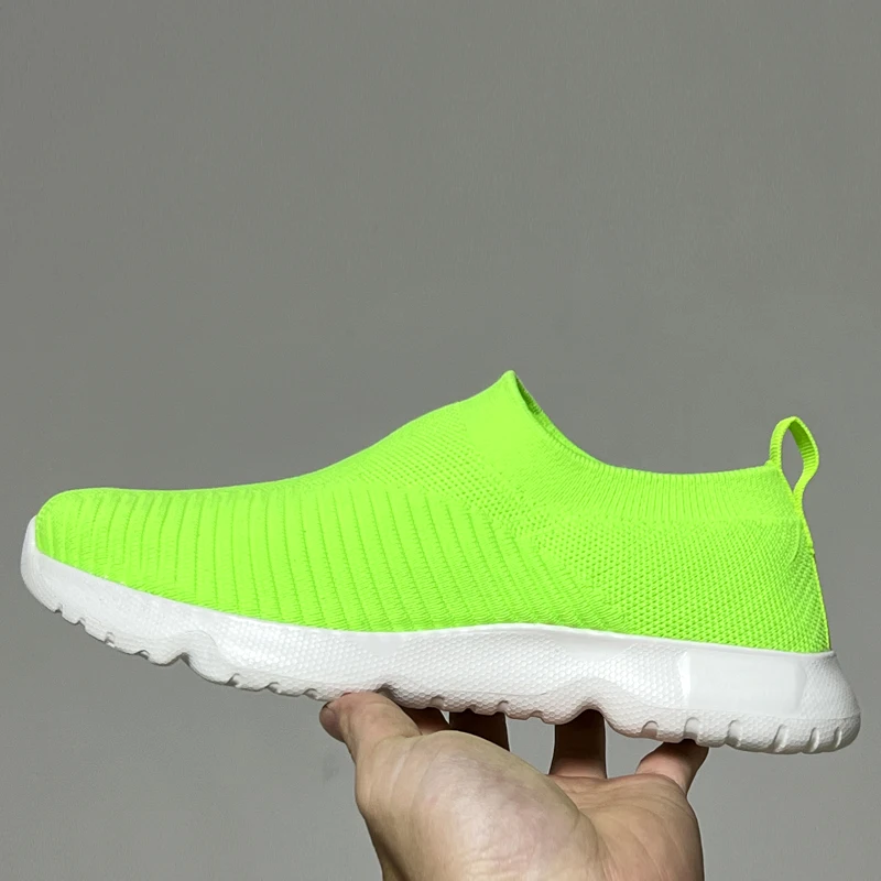 Women Shoes Knitting Sock Sneakers Women Spring Summer Slip On Flat Shoes Women Plus Size Loafers Flats Walking Shoes 2024 2