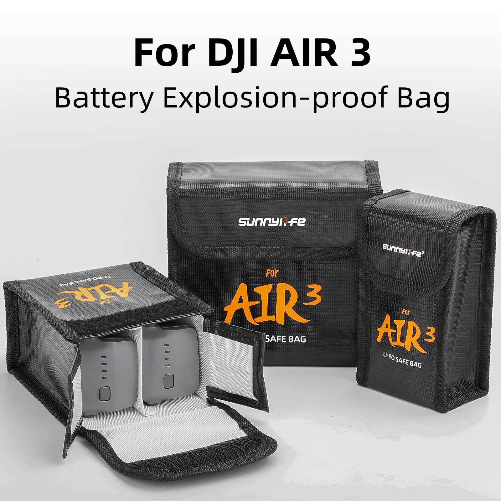 

Взрывозащищенная сумка для аккумулятора DJI AIR 3, сумка для хранения, сумка для защиты от излучения, аксессуары